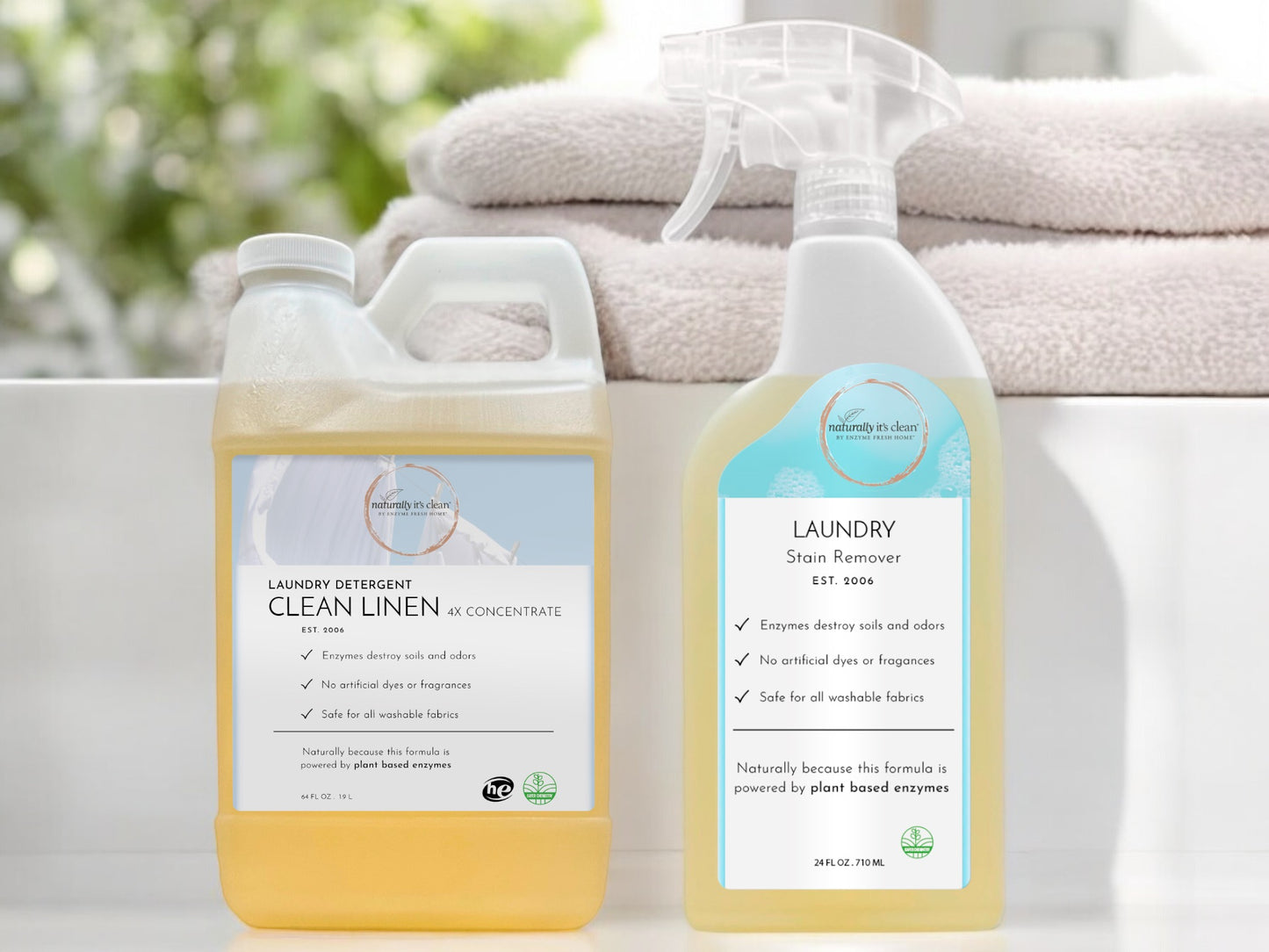 Laundry Detergent Concentrate Kit - Clean Linen - 2 Pack (64 oz each)