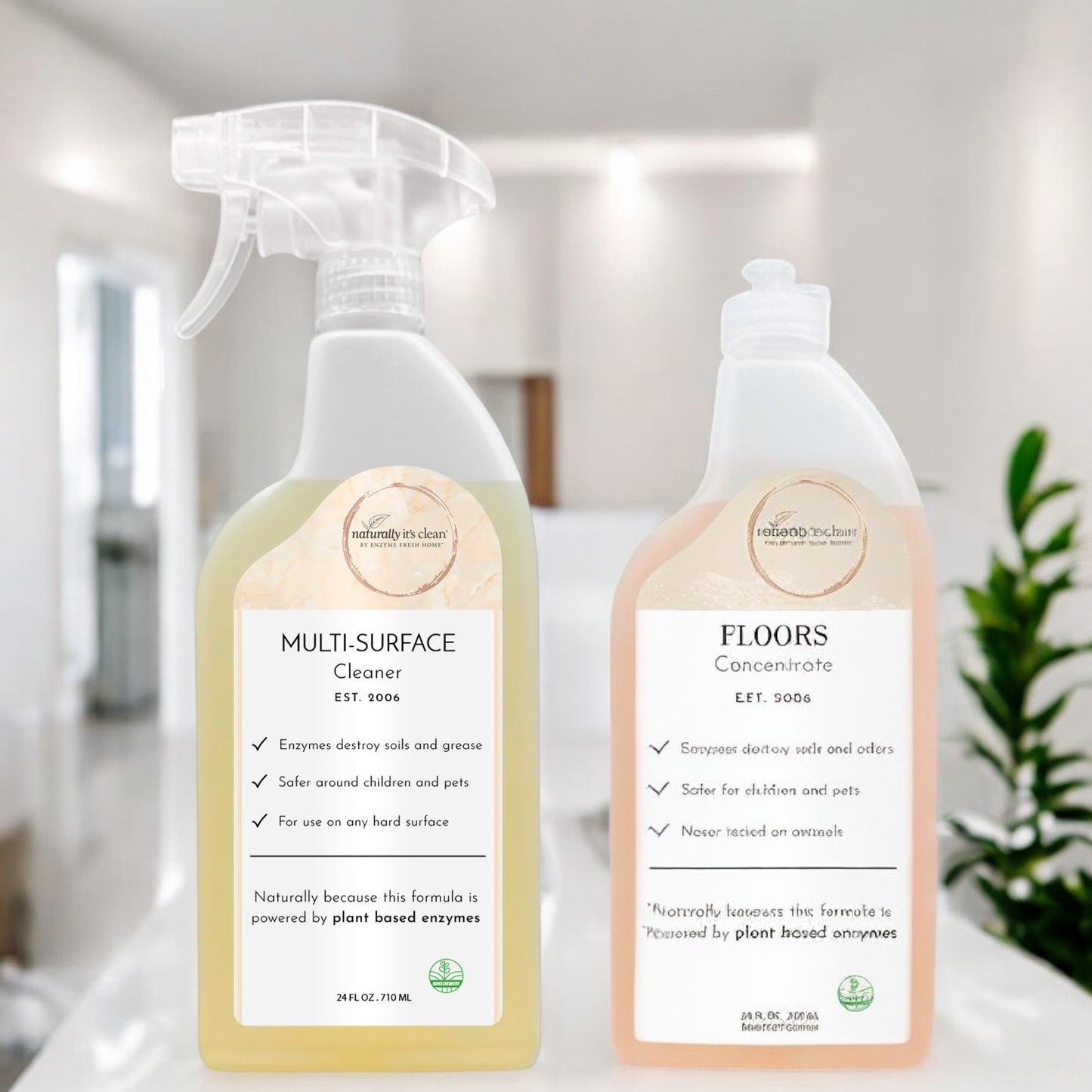 Kitchen Kit – 1 Multi-Surface Cleaner (24 oz) & 1 Floor Cleaner Concentrate (24 oz)