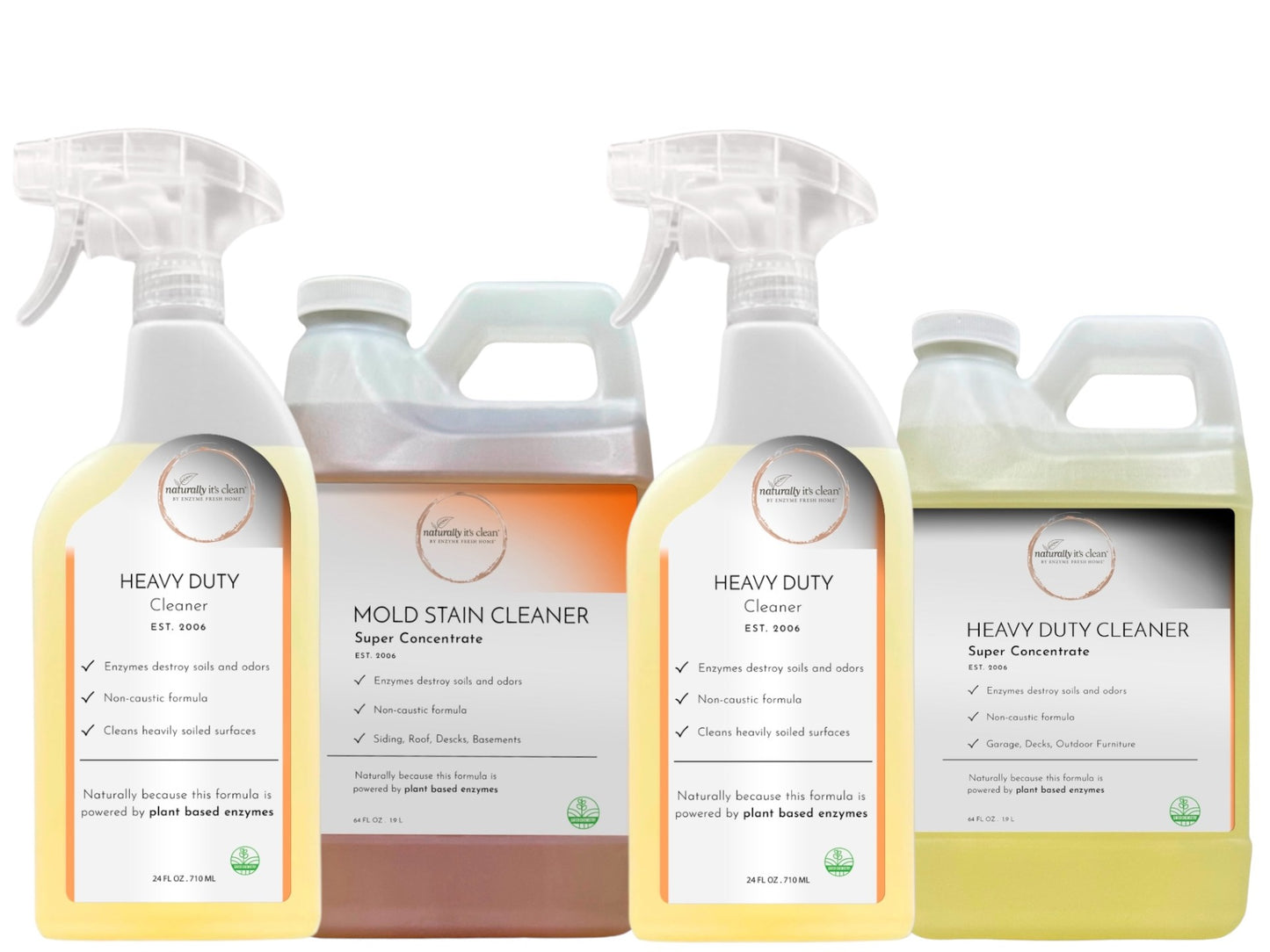 Outdoor Kit – Complete Cleaning Solution - Includes 64 oz Concentrates & 24 oz Ready-to-Use Bottles
