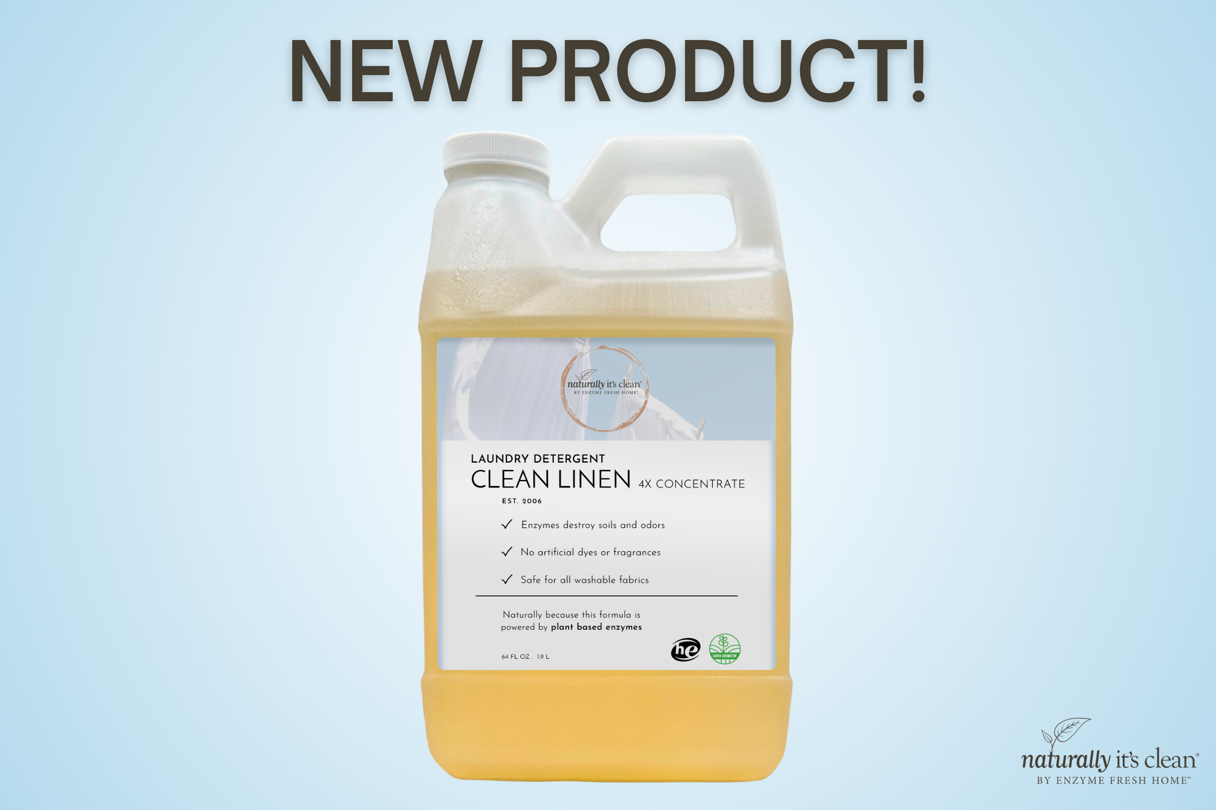 Linen Cleaner Naturally It’s Clean: Clean Linen Laundry Detergent Concentrate That A ...