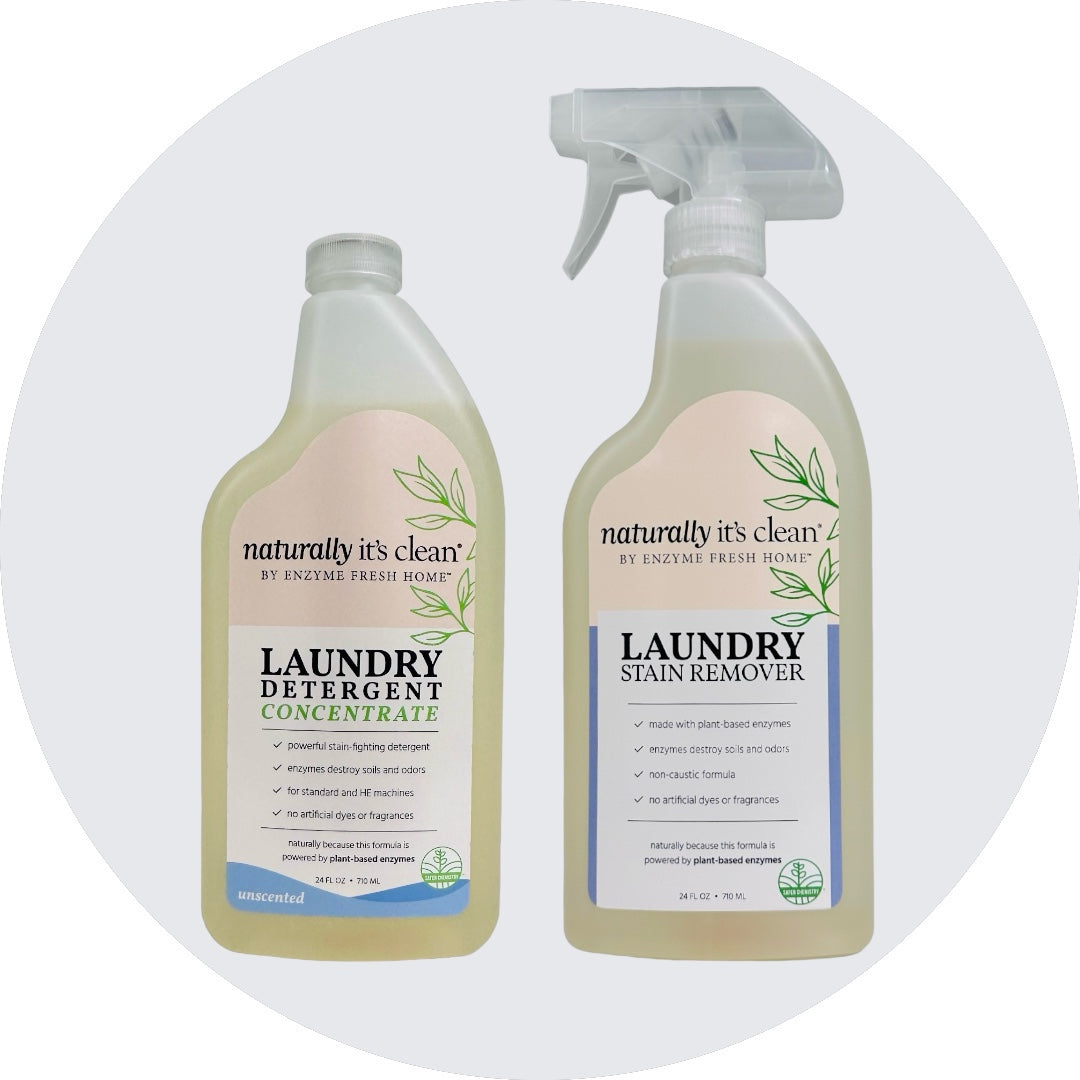 Unscented Laundry Kit: 24 Ounce Super Concentrated Detergent & 1 Stain Remover for Pre-wash