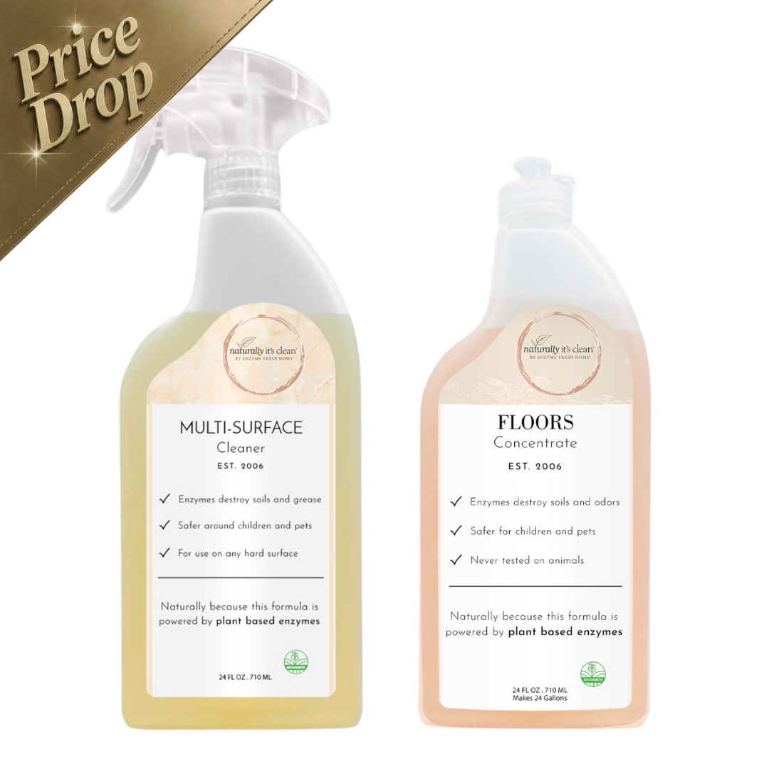 Kitchen Kit – 1 Multi-Surface Cleaner (24 oz) & 1 Floor Cleaner Concentrate (24 oz)